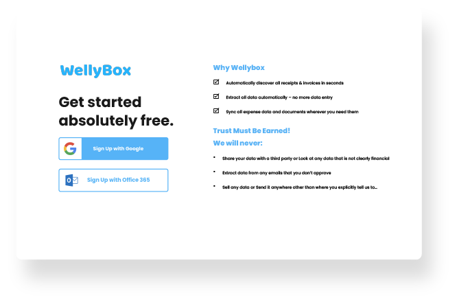 Sign in to WellyBox to get the Amazon receipt