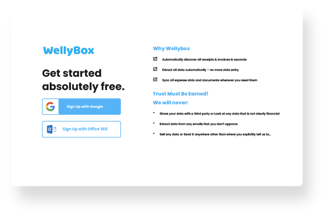 Sign in to WellyBox to get the Amazon receipt