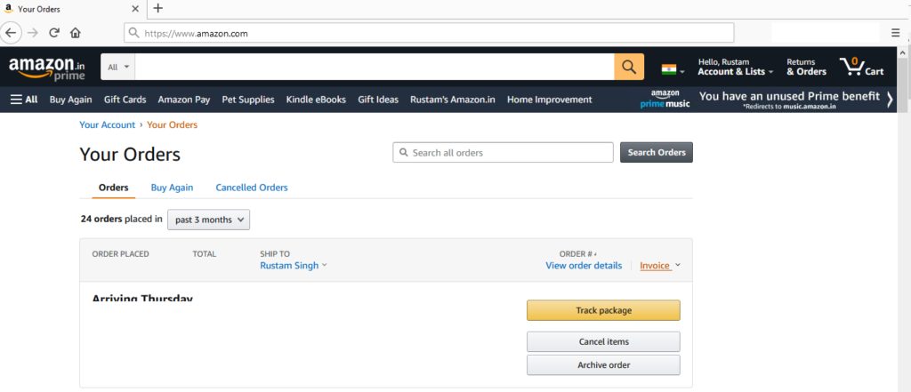 How to get a invoice From Amazon?