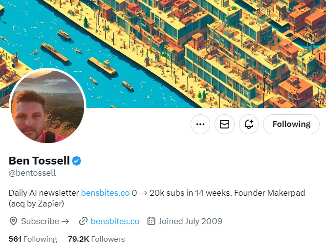 Ben Tossell (@bentossell)